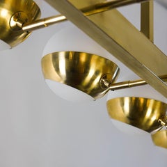 Siderale 10-Light Brass And Glass Chandelier by Silvio Piattelli