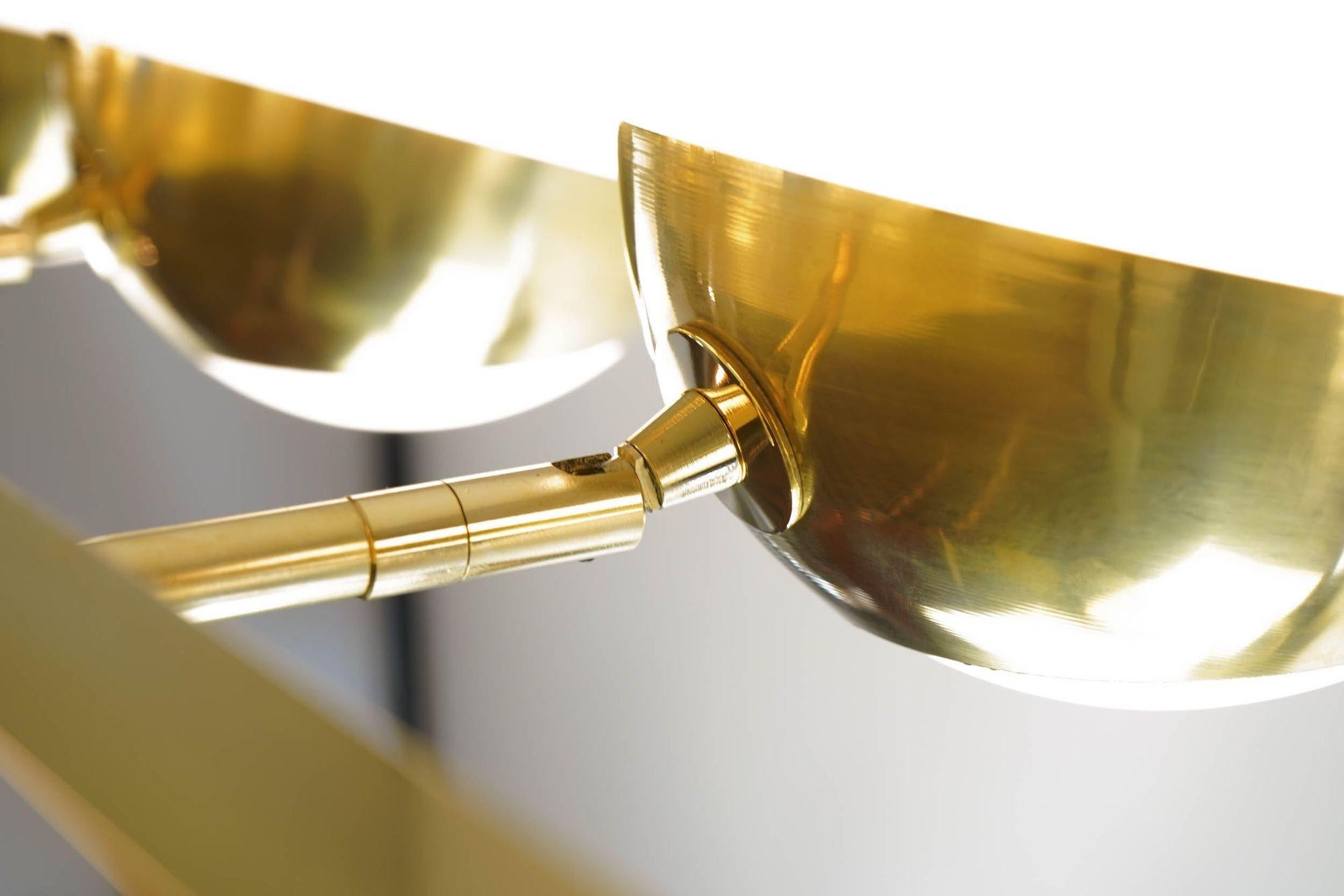 Siderale 10 lights Brass and Lattimo glass Chandelier, Silvio Piattelli Design For Sale 9