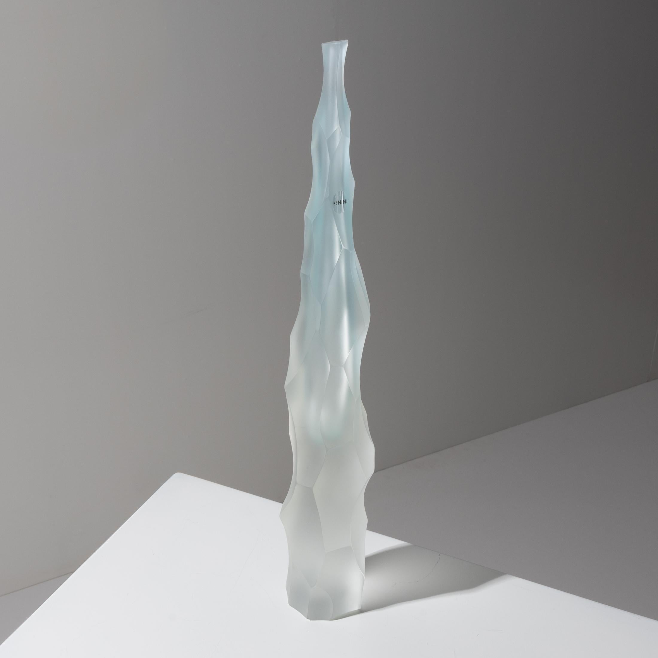 Italian Siderale, Sommerso and Battuto Glass Sculpture by Giorgio Vigna For Sale