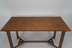 Sidney Barnsley (attributed). A rare Cotswold School hayrake oak dining table