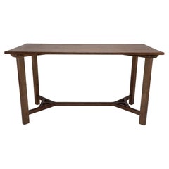Sidney Barnsley (attributed). A rare Cotswold School hayrake oak dining table