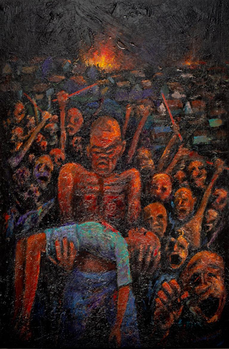 Sharpeville Massacre  - Painting by Sidney Beck