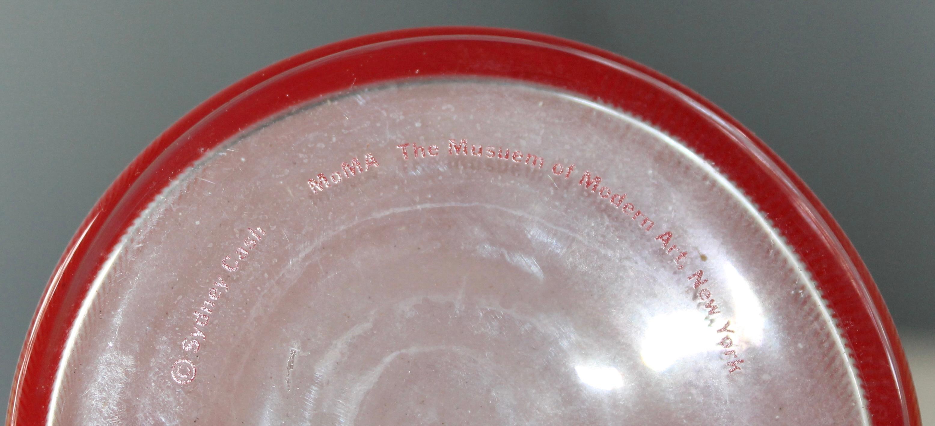 Vases en verre optique Sidney Cash pour le Musée d'art moderne de New York MOMA en vente 6