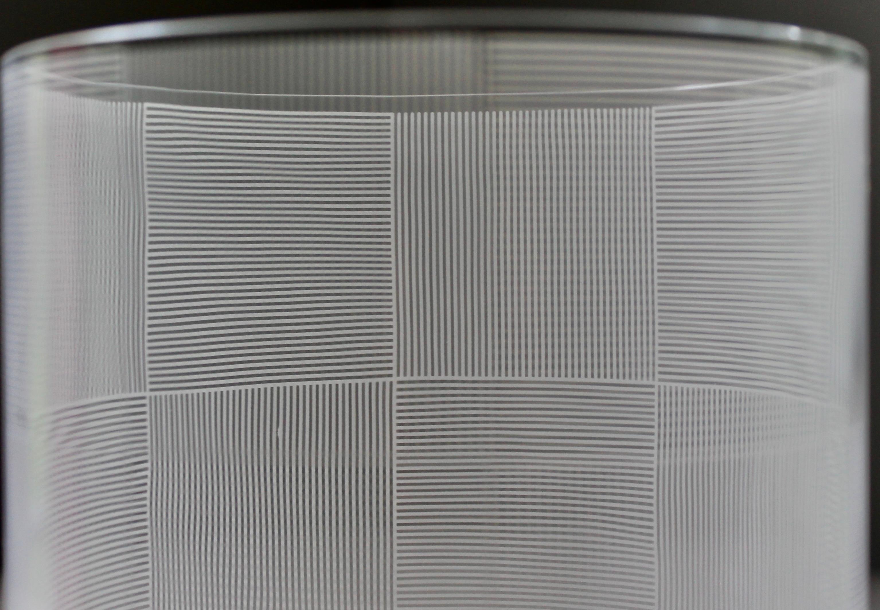 Postmoderne Vases en verre optique Sidney Cash pour le Musée d'art moderne de New York MOMA en vente