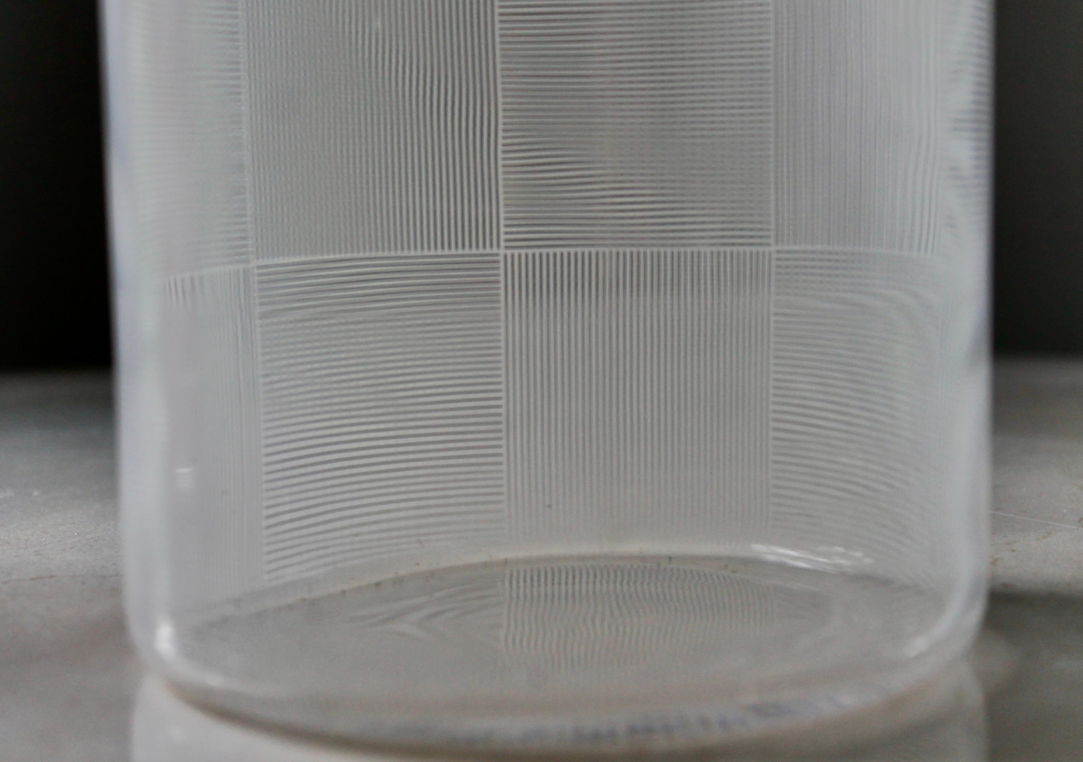 Américain Vases en verre optique Sidney Cash pour le Musée d'art moderne de New York MOMA en vente