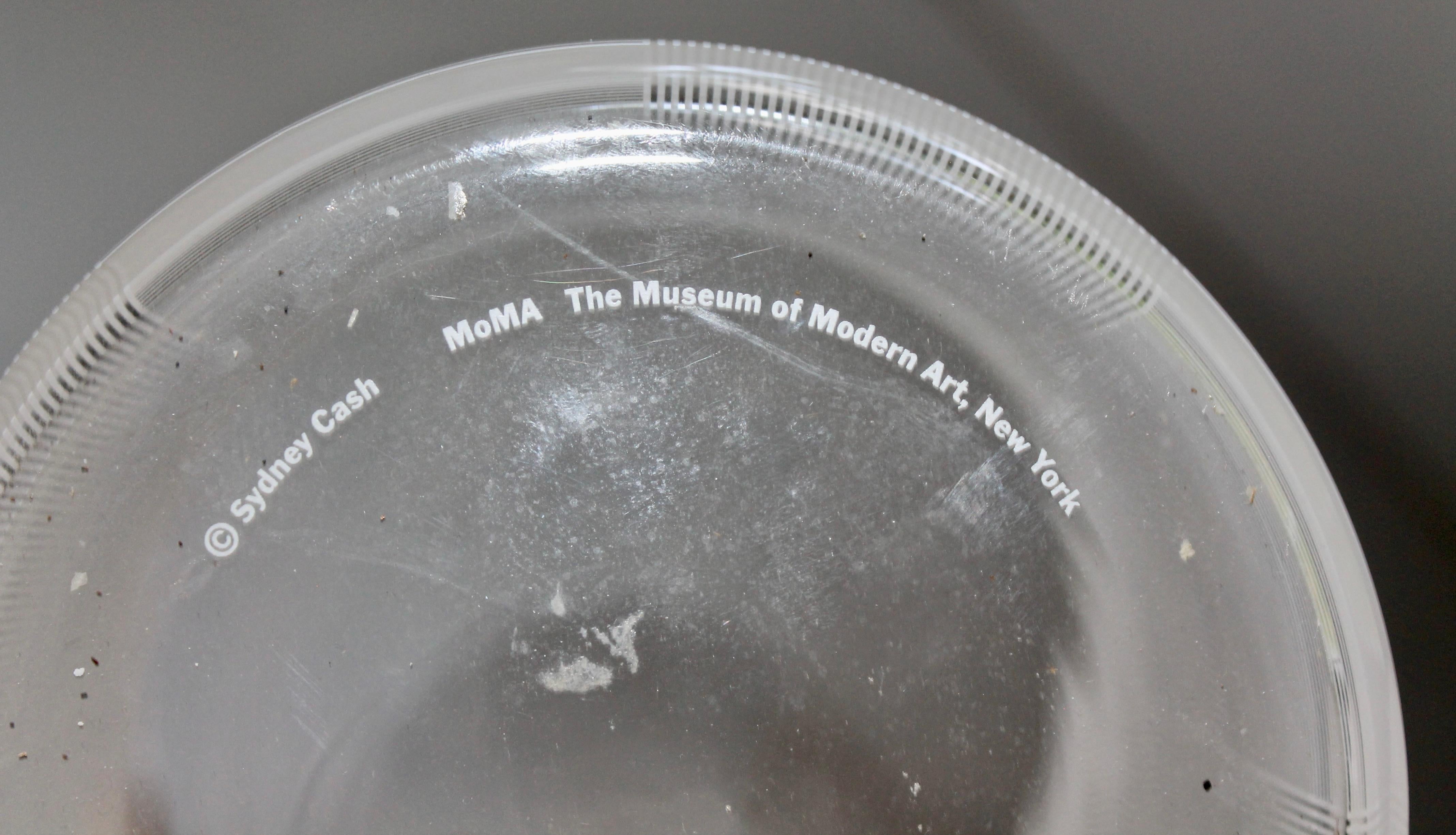 Émaillé Vases en verre optique Sidney Cash pour le Musée d'art moderne de New York MOMA en vente