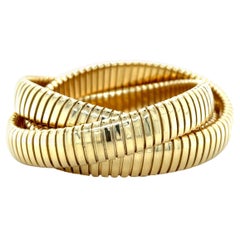 Sidney Garber, 18K Yellow Gold Rolling Bangle Bracelet
