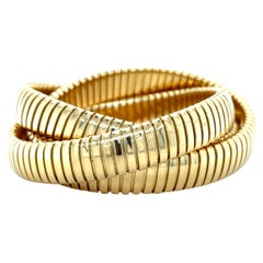 Sidney Garber, 18K Yellow Gold Rolling Bangle Bracelet