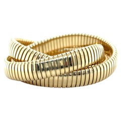 Sidney Garber, 18K Yellow Gold Rolling Bangle Bracelet