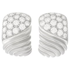 Sidney Garber-Diamant-Ohrringe aus Platin