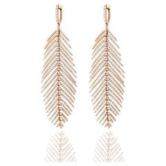 Sidney Garber Feathers That Move Diamond Earrings 18k Rose Gold