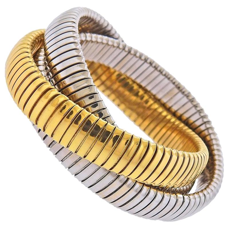Sidney Garber Gold Rolling Bracelet