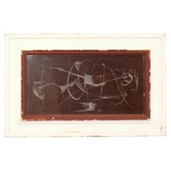 Sidney Geist Abstract Painting Mid Century Modern Art Original 1950s Surrealist