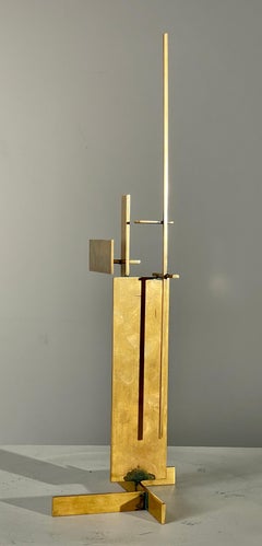 Vintage "Untitled" Sidney Gordin, Constructivist Abstract Sculpture, Bronze Metal Weld