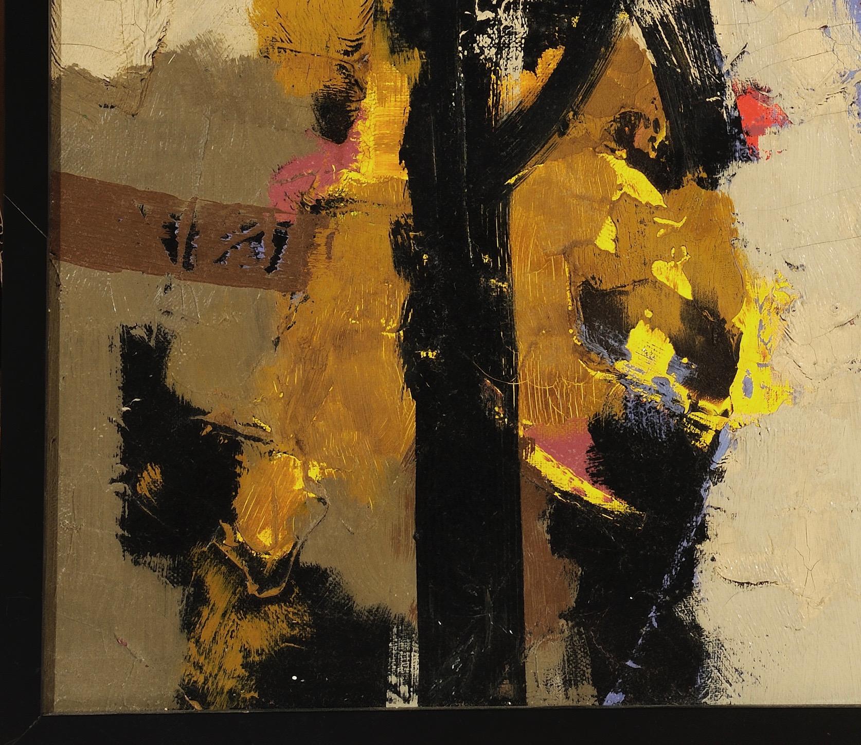 Sidney Gross (Amerikaner:: 1921-1969) 
Unbetitelt ca. 1966 
Öl auf Leinwand:: Öl 
rechts unten signiert 
25 Zoll x 19 Zoll x 2 Zoll gerahmt 
24