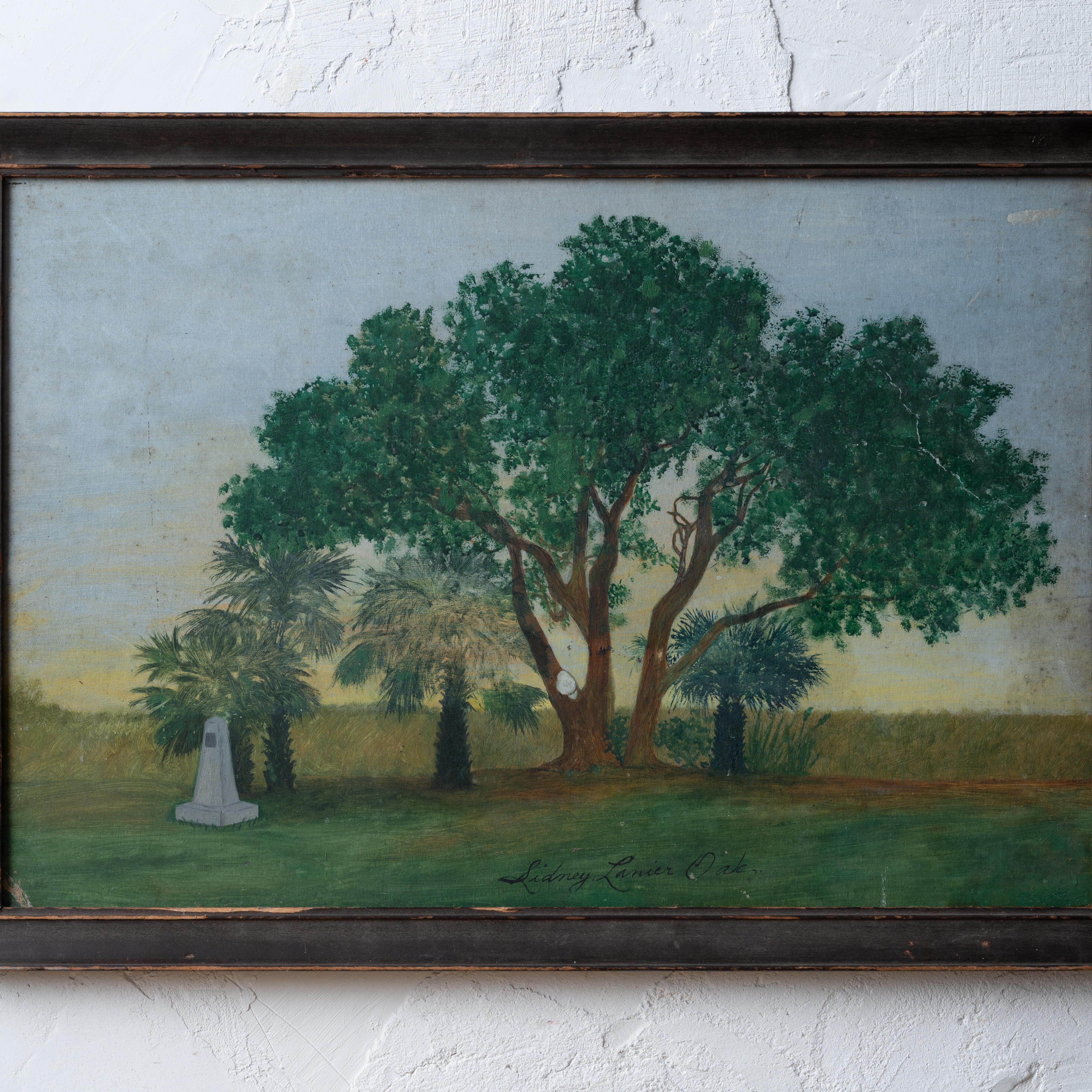 Sidney Lanier Oak, Brunswick, Georgia Gemälde, 1930er Jahre (Mitte des 20. Jahrhunderts) im Angebot