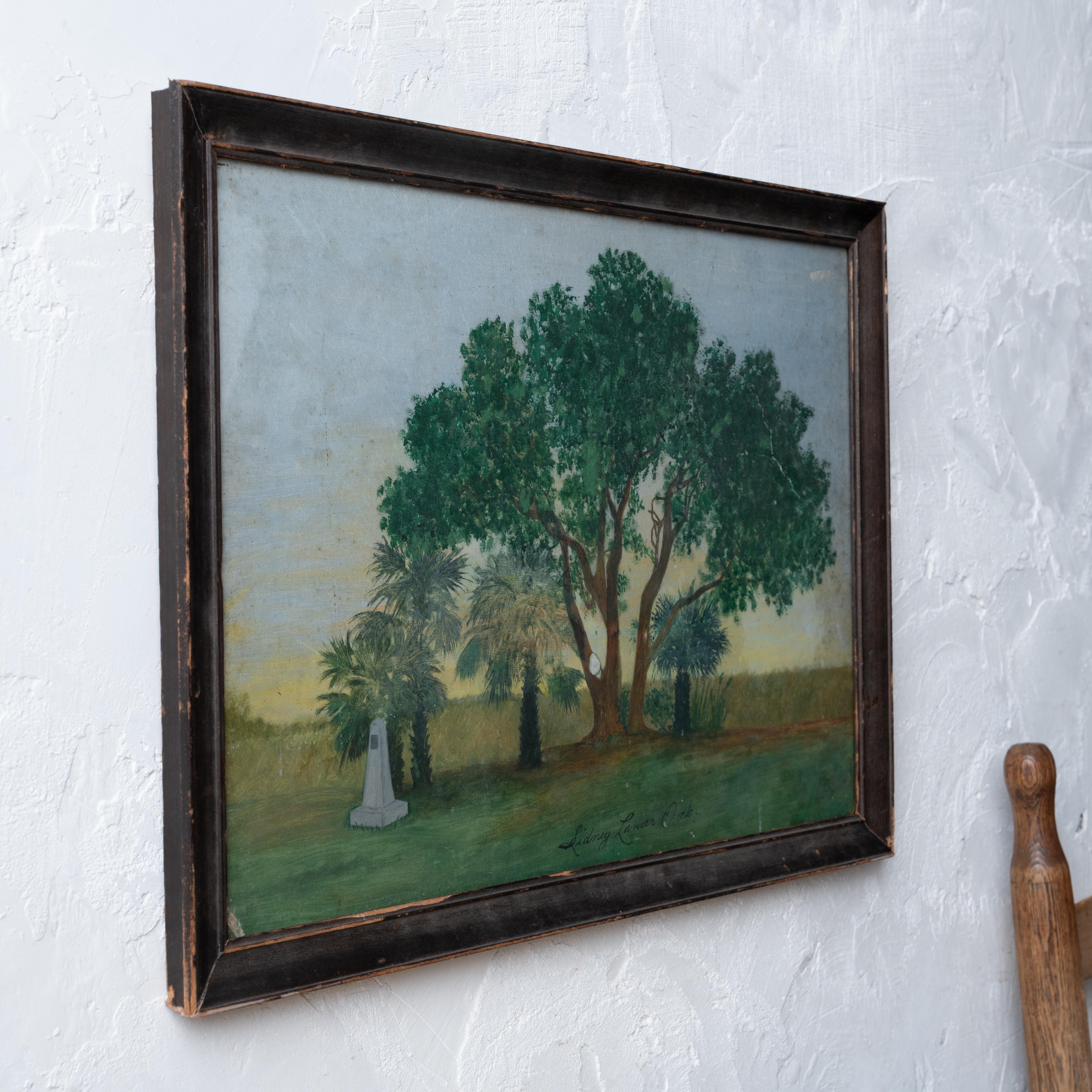 Sidney Lanier Oak, Brunswick, Georgia Gemälde, 1930er Jahre im Angebot 1