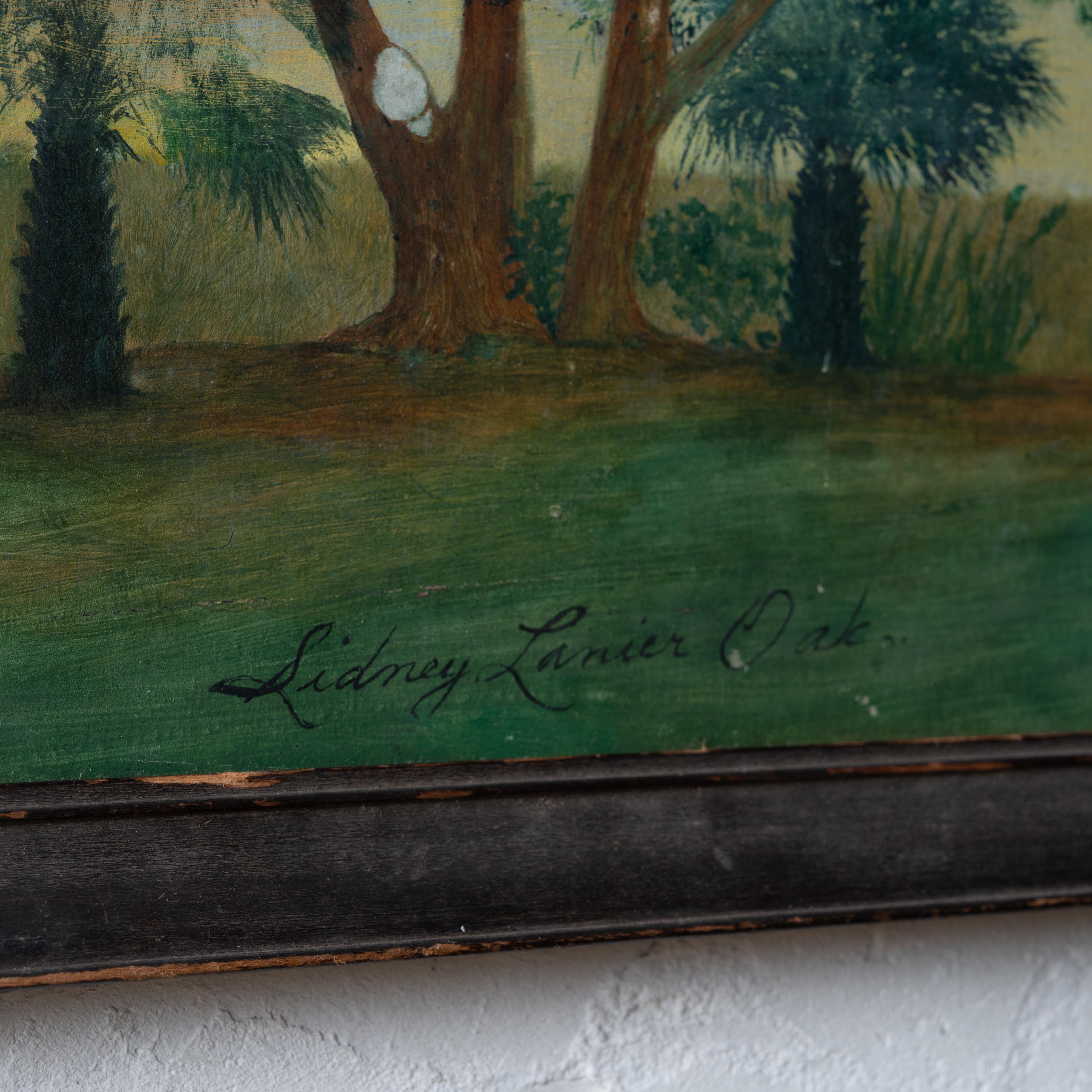 Sidney Lanier Oak, Brunswick, Georgia Gemälde, 1930er Jahre im Angebot 3