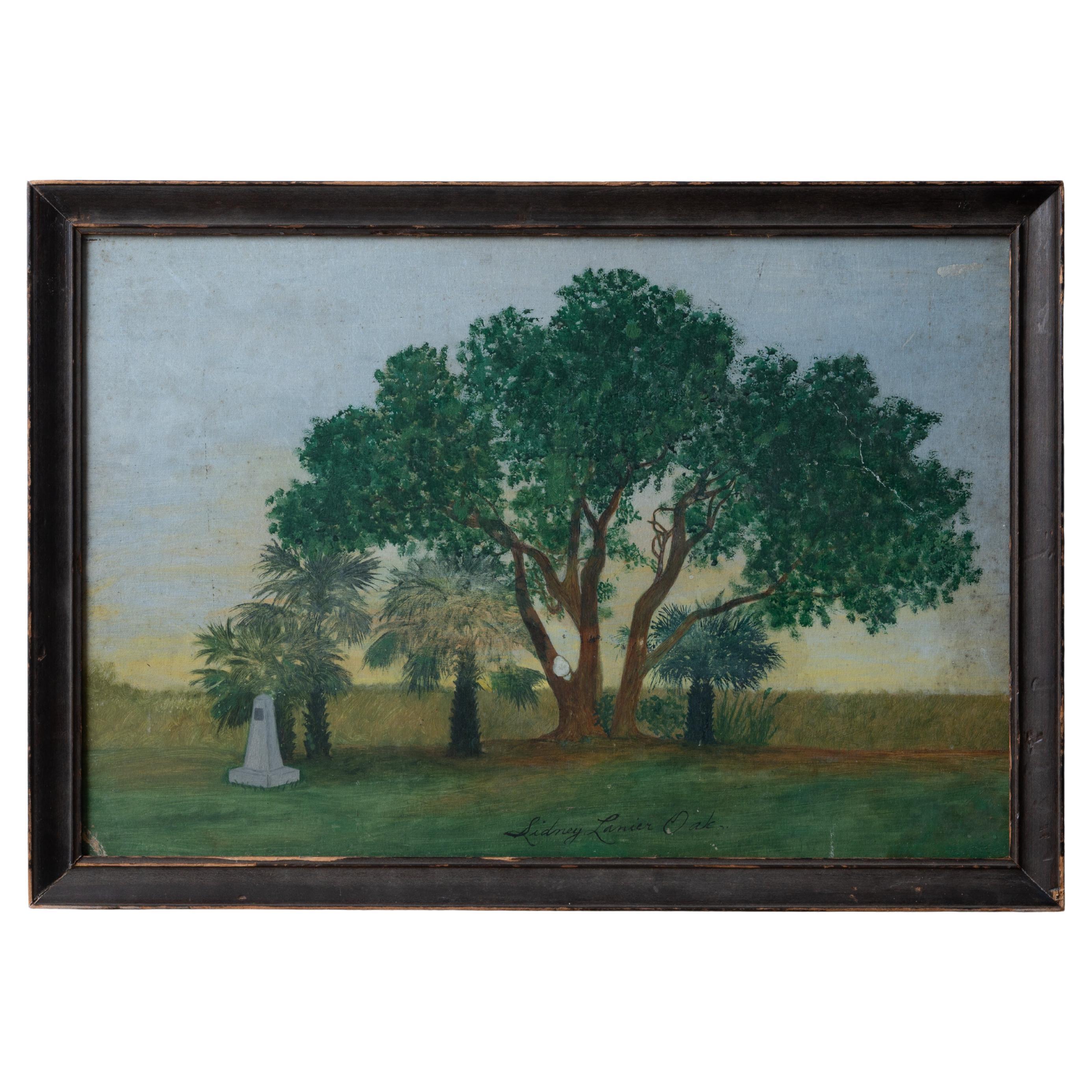 Sidney Lanier Oak, Brunswick, Georgia Gemälde, 1930er Jahre im Angebot