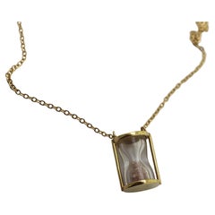 Sidney Mobell Diamond, Yellow Gold “Hourglass” Pendant-Necklace