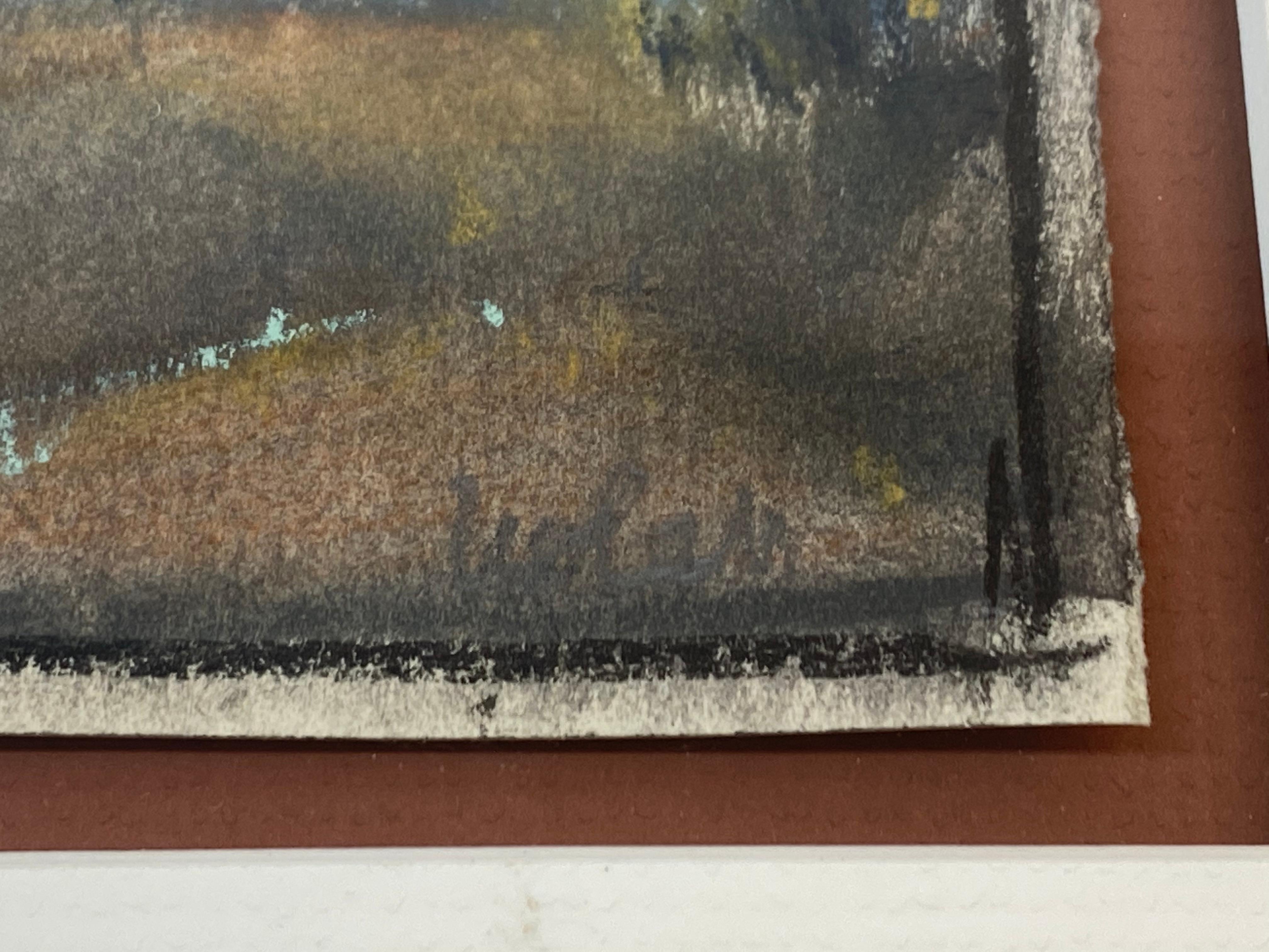 Sidney Robert Nolan Abstract Pastel Landscape Diptych 20th C. 2