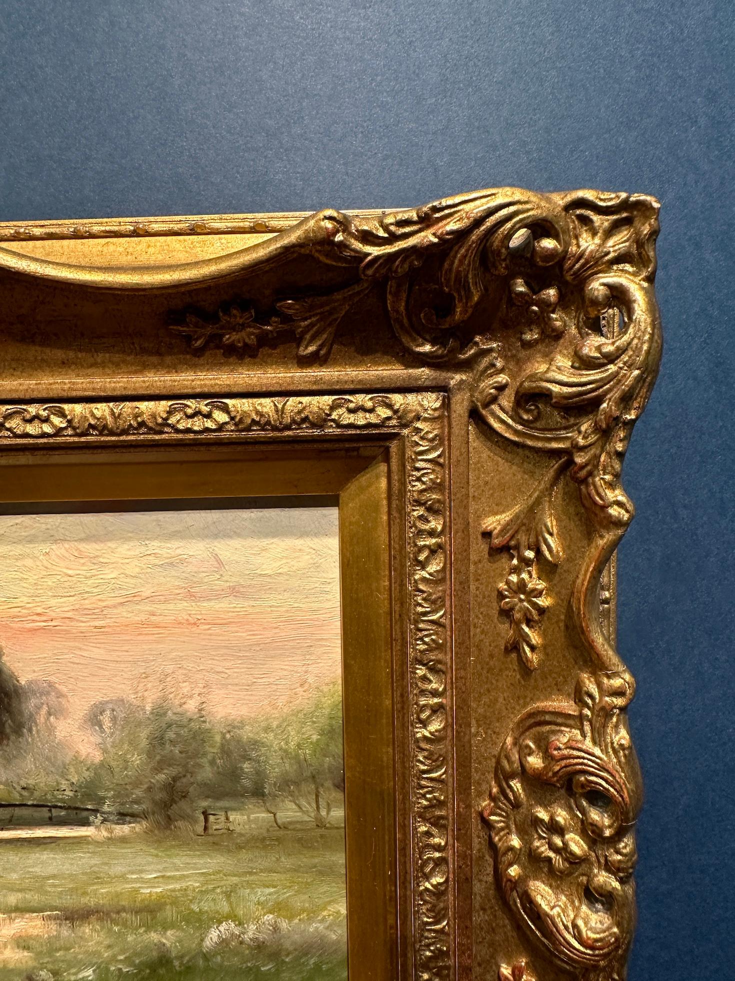 Antique paysage fluvial anglais d'automne du début du 20e siècle en vente 1