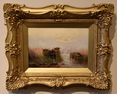 Paire de peintures à l'huile de Sidney Pike "Eventide" et "In the Highlands"