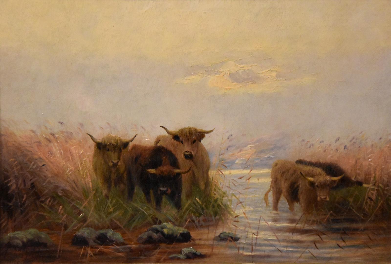 Coppia di dipinti a olio di Sidney Pike 
