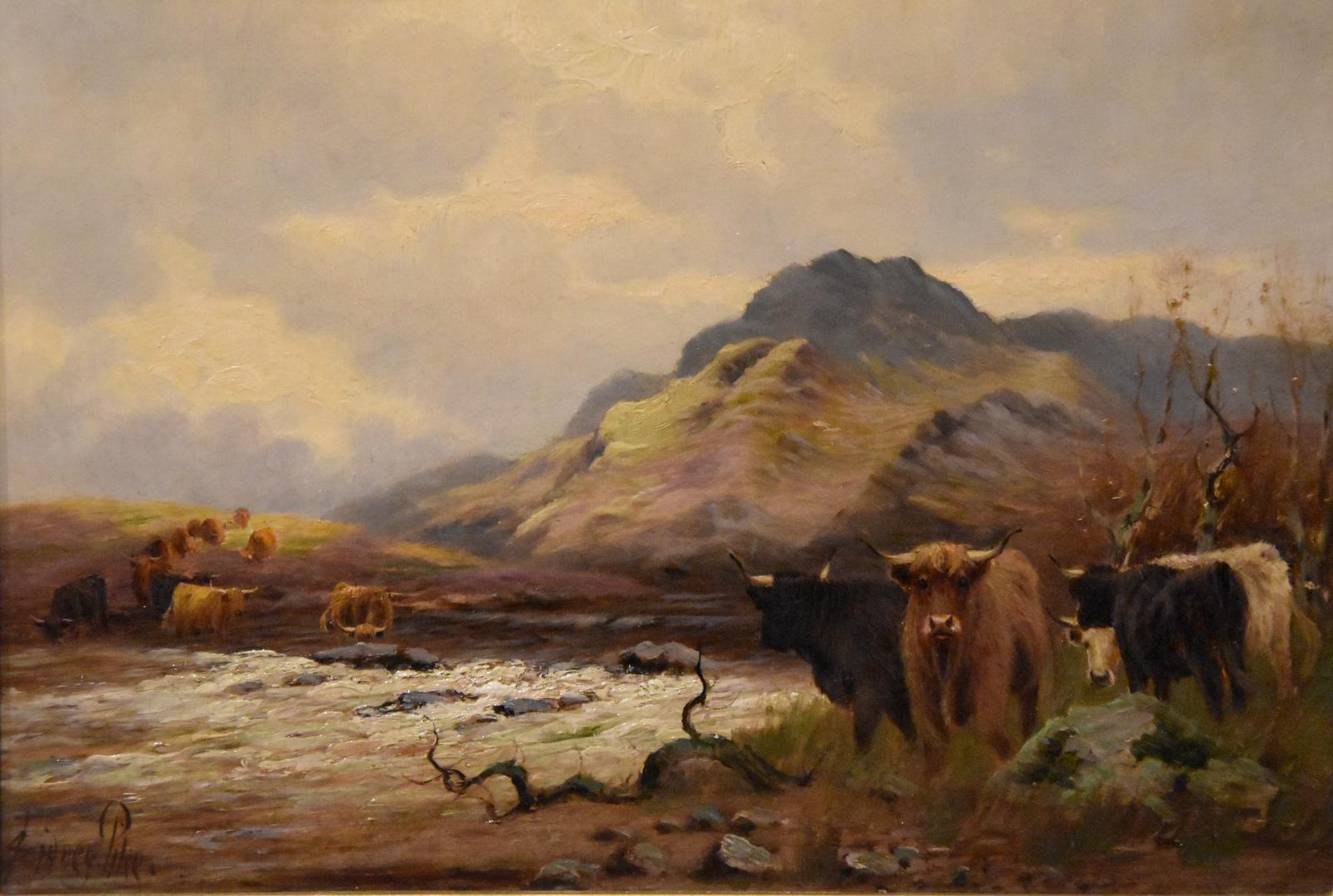 Coppia di dipinti a olio di Sidney Pike 