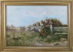 Original Öl auf Leinwand. SIDNEY ähnelt „Hedgerow in Blossom“