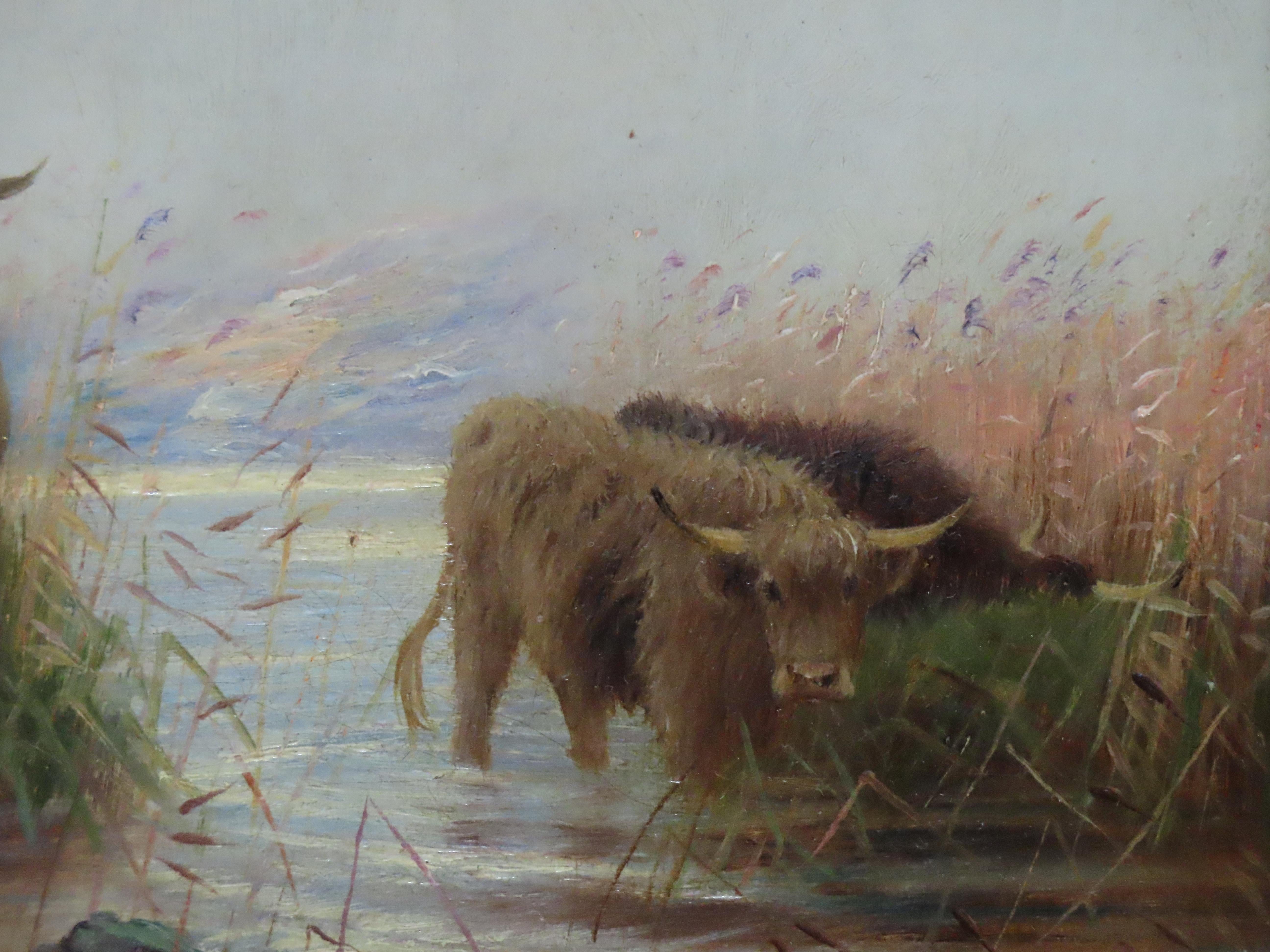 Paire d'huiles sur toile originales de Sidney Pike, « Eventide » et « Highlands » en vente 11