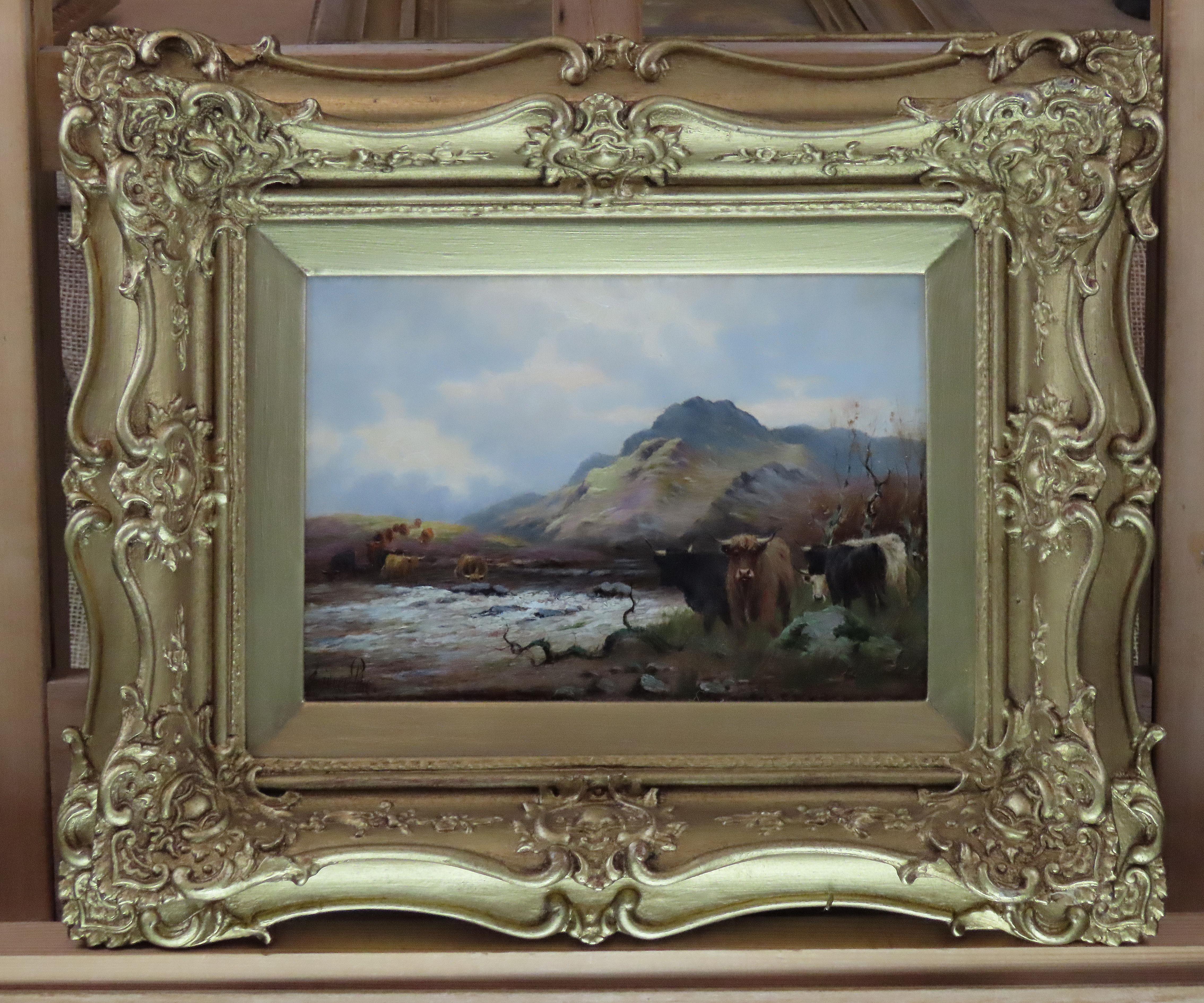 Paire d'huiles sur toile originales de Sidney Pike, « Eventide » et « Highlands » en vente 2