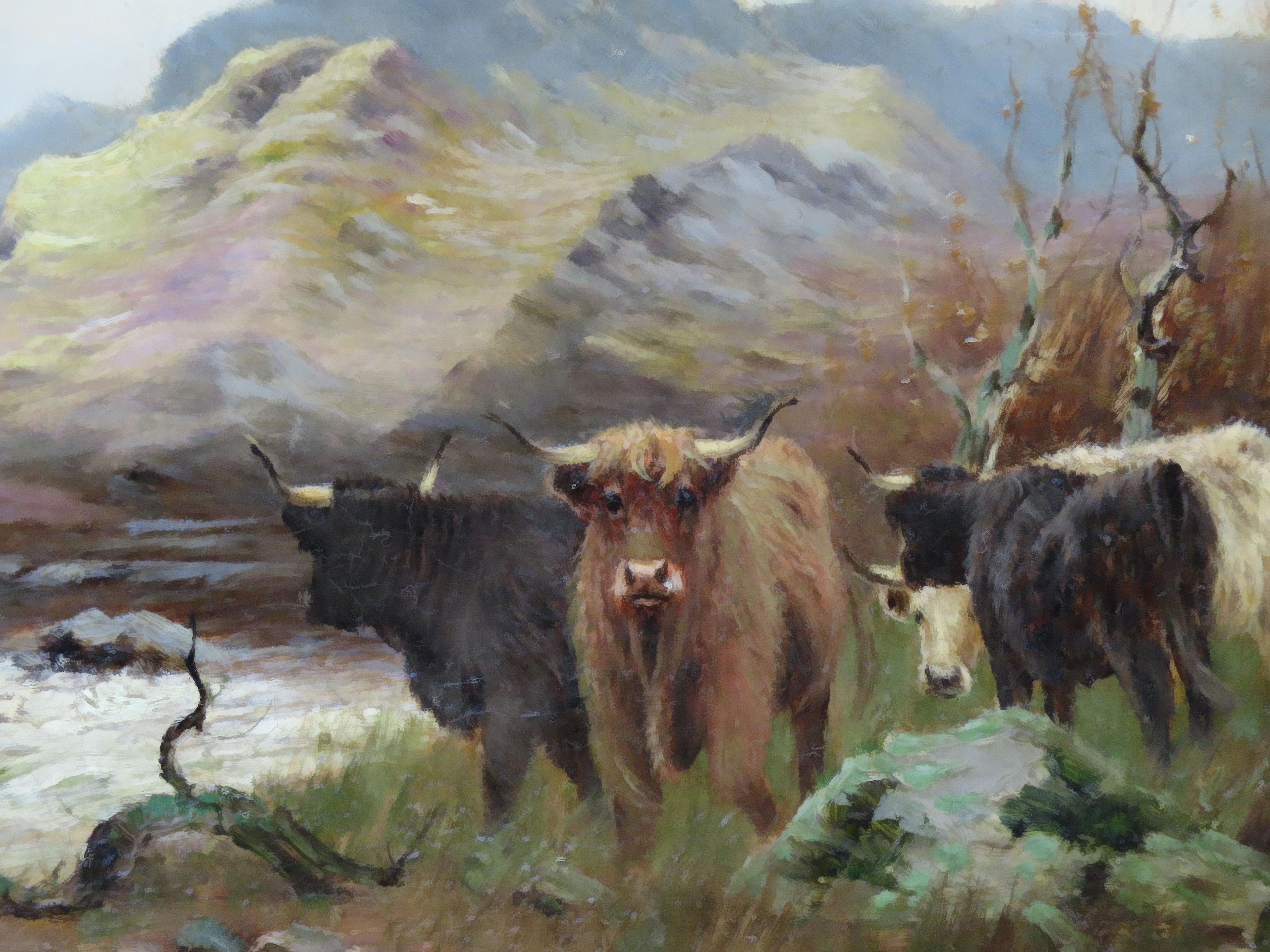 Paire d'huiles sur toile originales de Sidney Pike, « Eventide » et « Highlands » en vente 4