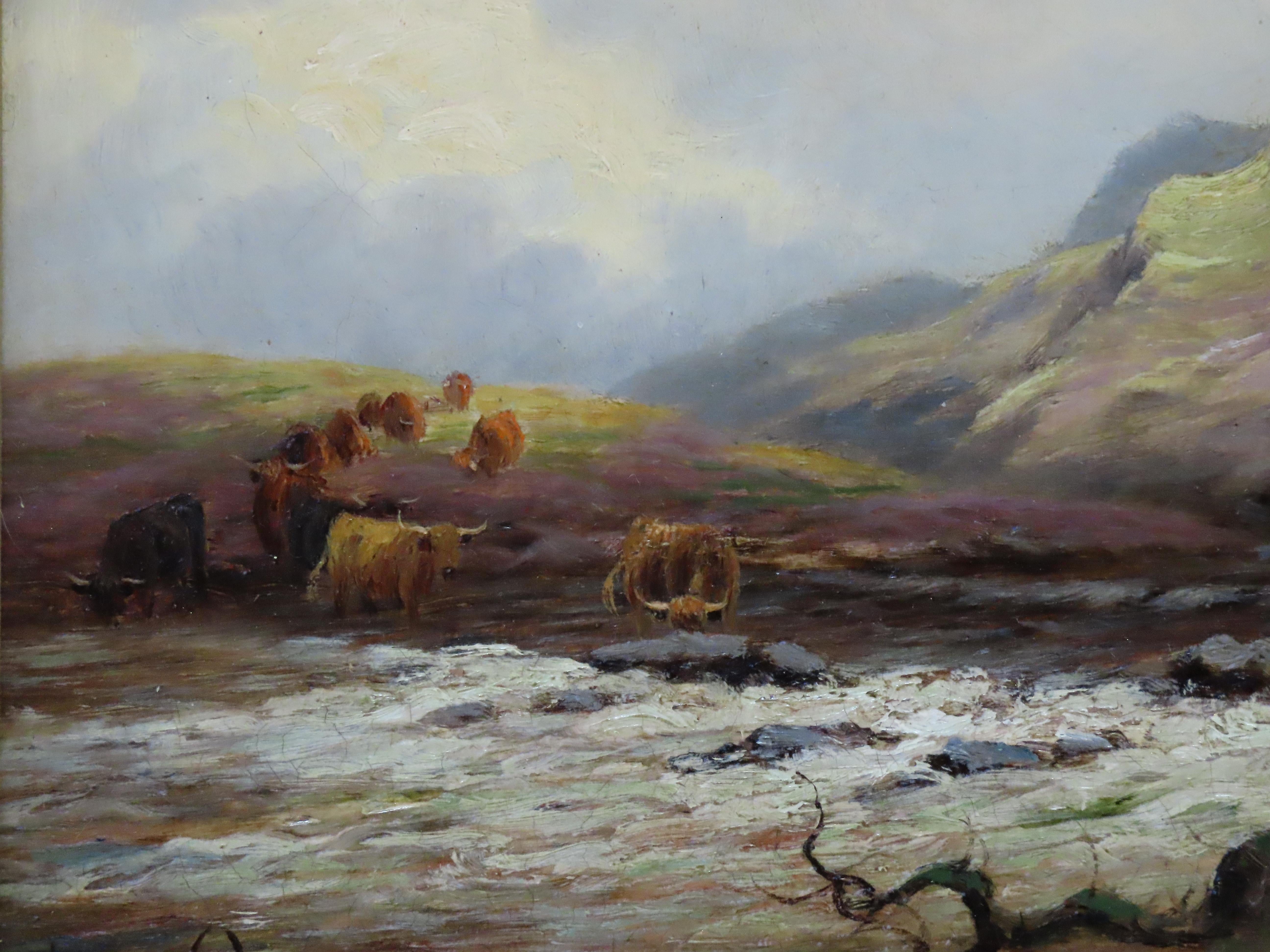Paire d'huiles sur toile originales de Sidney Pike, « Eventide » et « Highlands » en vente 5