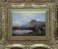 Paire d'huiles sur toile originales de Sidney Pike, « Eventide » et « Highlands »