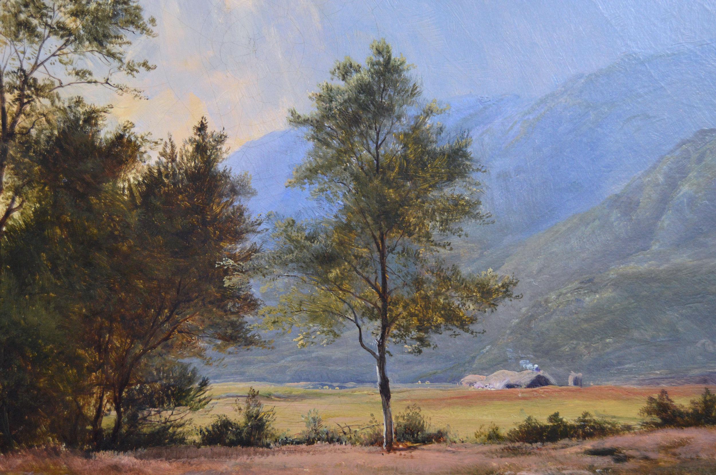 Peinture à l'huile du 19e siècle représentant un paysage fluvial écossais de Glen Falloch en vente 2