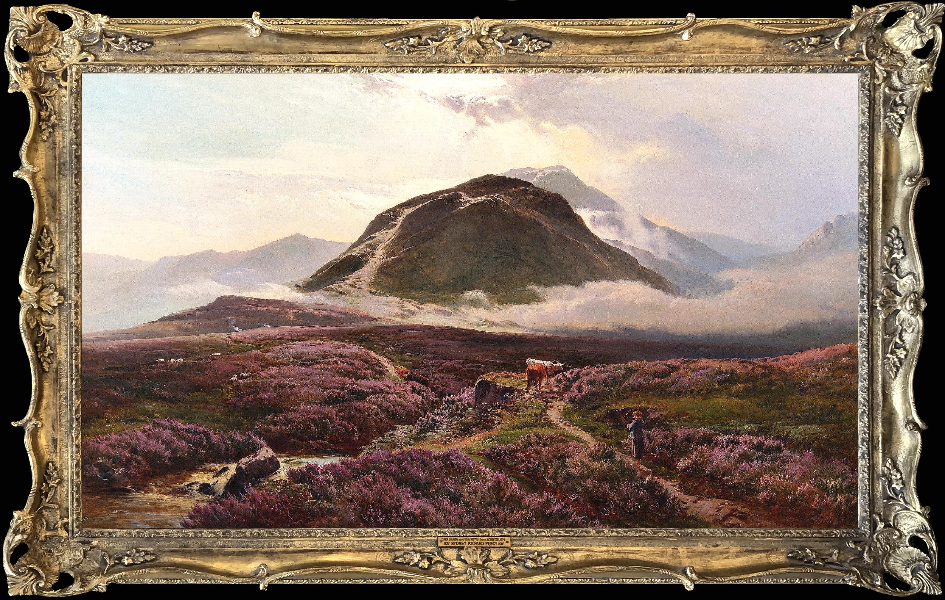 Sidney Richard Percy Landscape Painting - Highland Path in the Shadows of Ben Nevis, Scotland