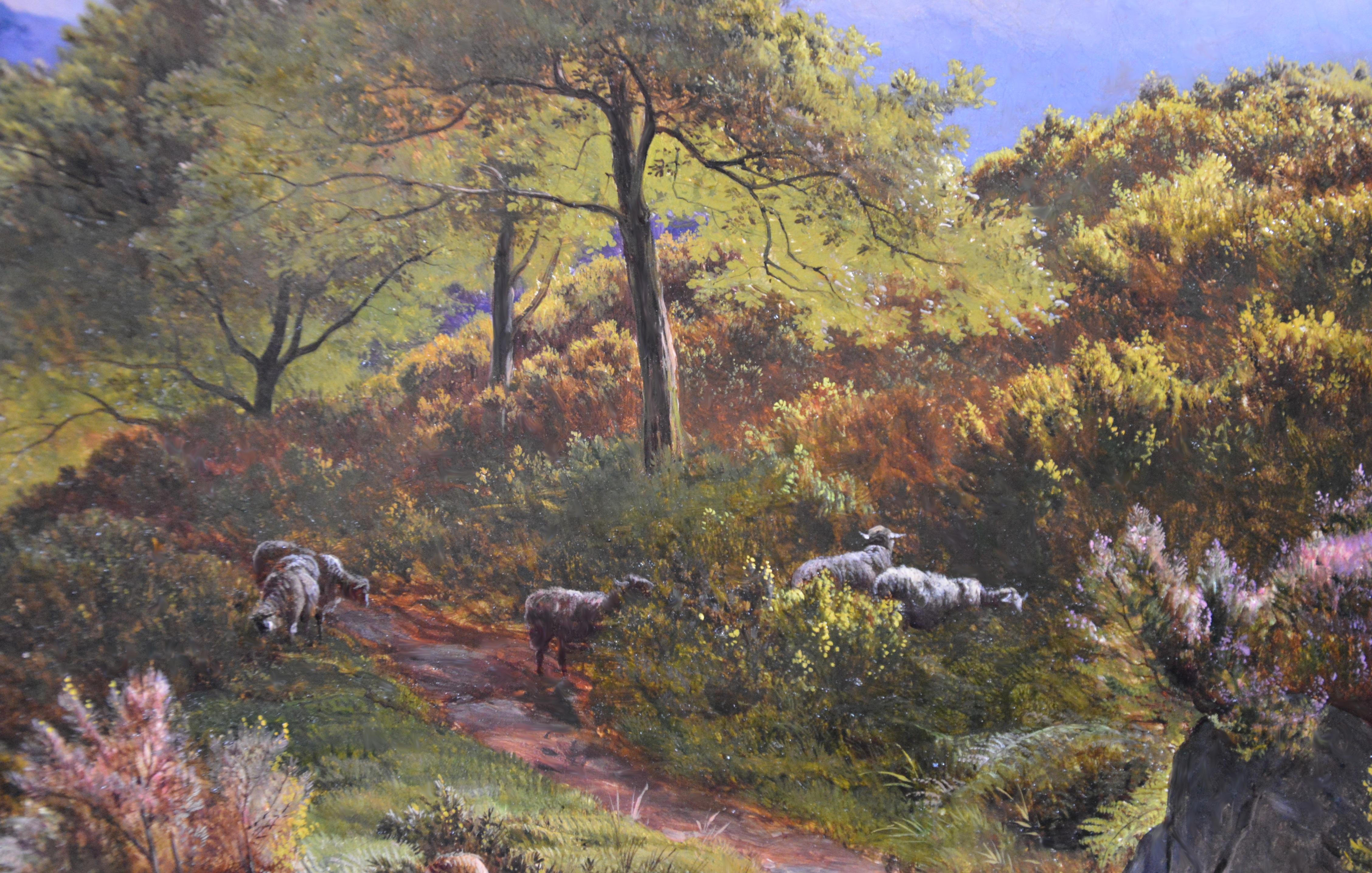 Llyn-y-Ddinas, North Wales - 19th Century Landscape Royal Academy Oil Painting  3
