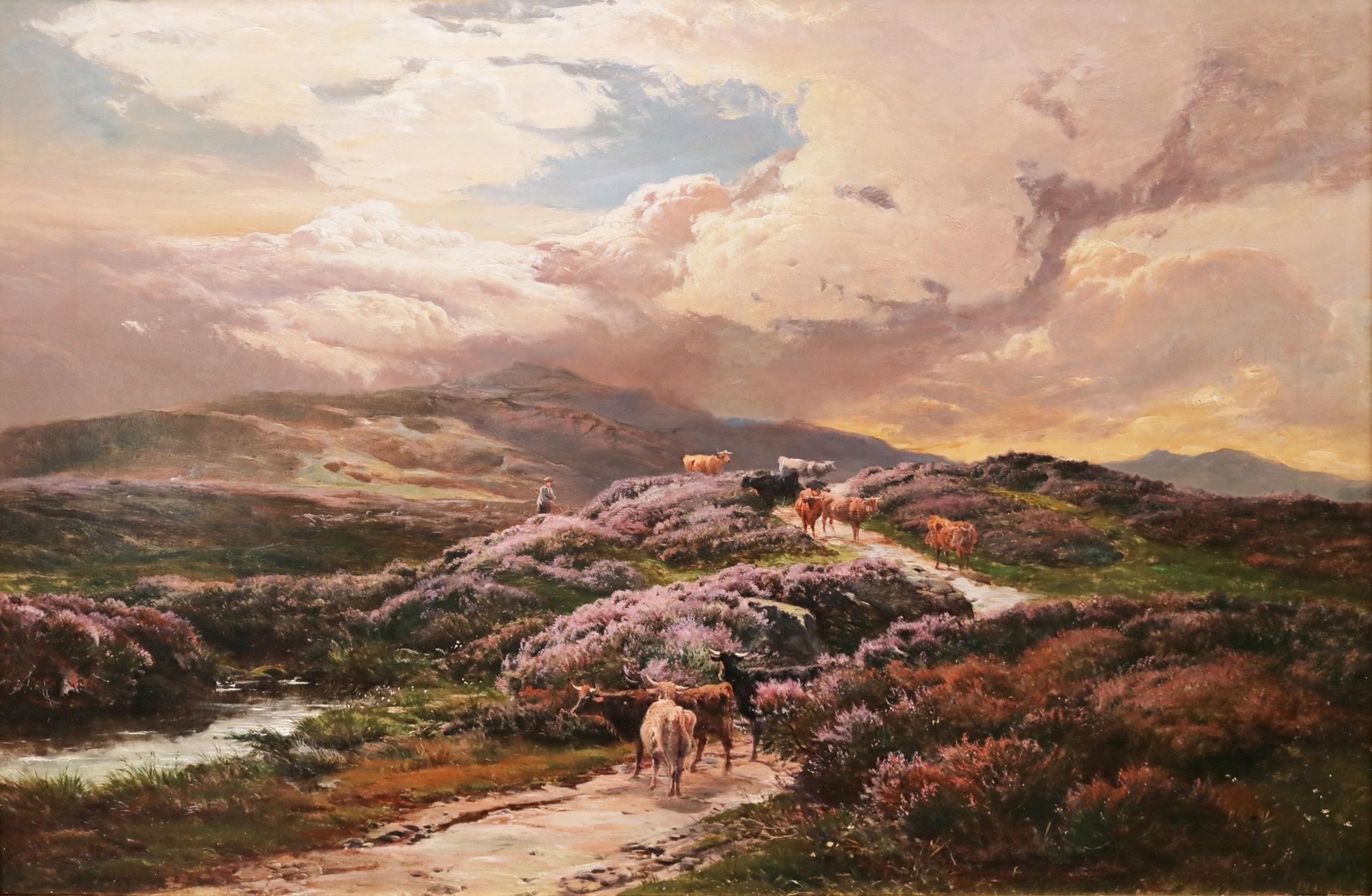 Moel Siabod - Peinture à l'huile du 19e siècle représentant la Snowdonia, au nord du Pays de Galles  - Victorien Painting par Sidney Richard Percy