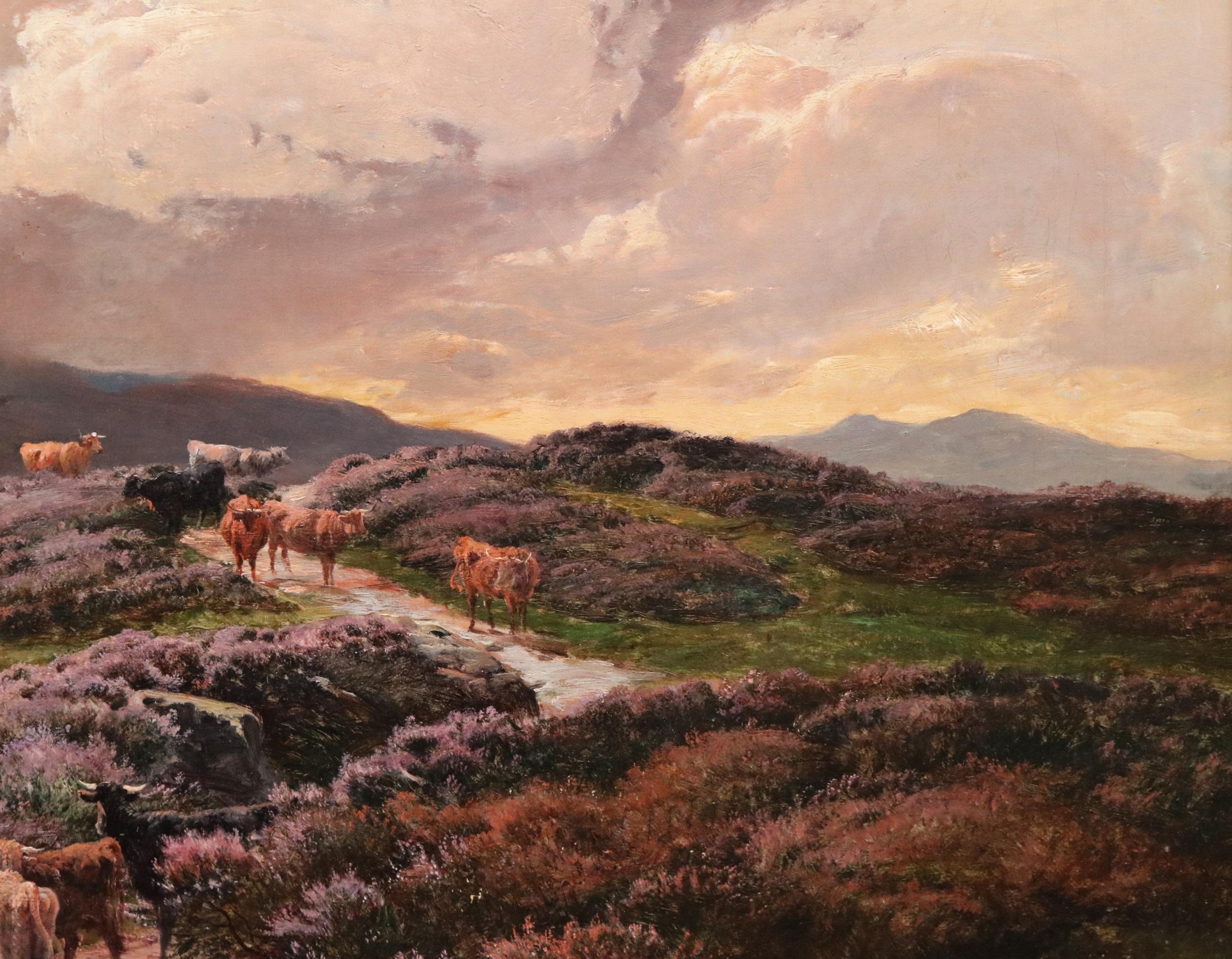 Moel Siabod - Peinture à l'huile du 19e siècle représentant la Snowdonia, au nord du Pays de Galles  en vente 3