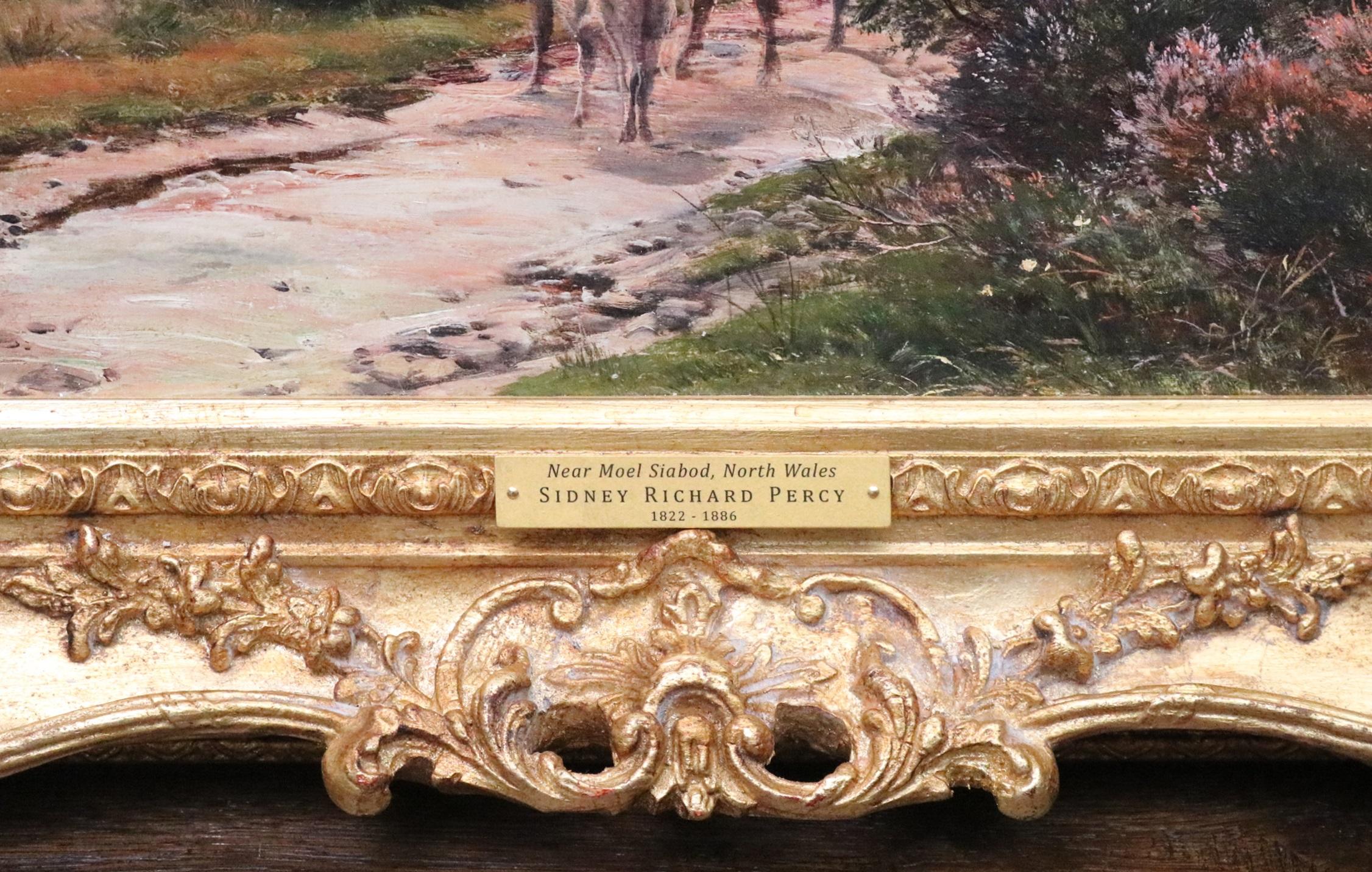 Moel Siabod - Peinture à l'huile du 19e siècle représentant la Snowdonia, au nord du Pays de Galles  en vente 5