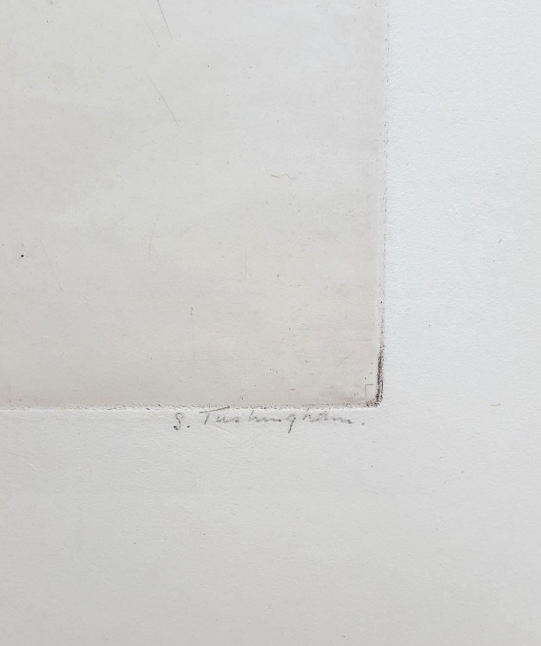 Molly /// Antike viktorianische Radierung Porträt figurativ British Kinder Kind (Moderne), Print, von Sidney Tushingham