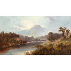 Ben Nevis From The River, Early 20th-Century British Oil Painting