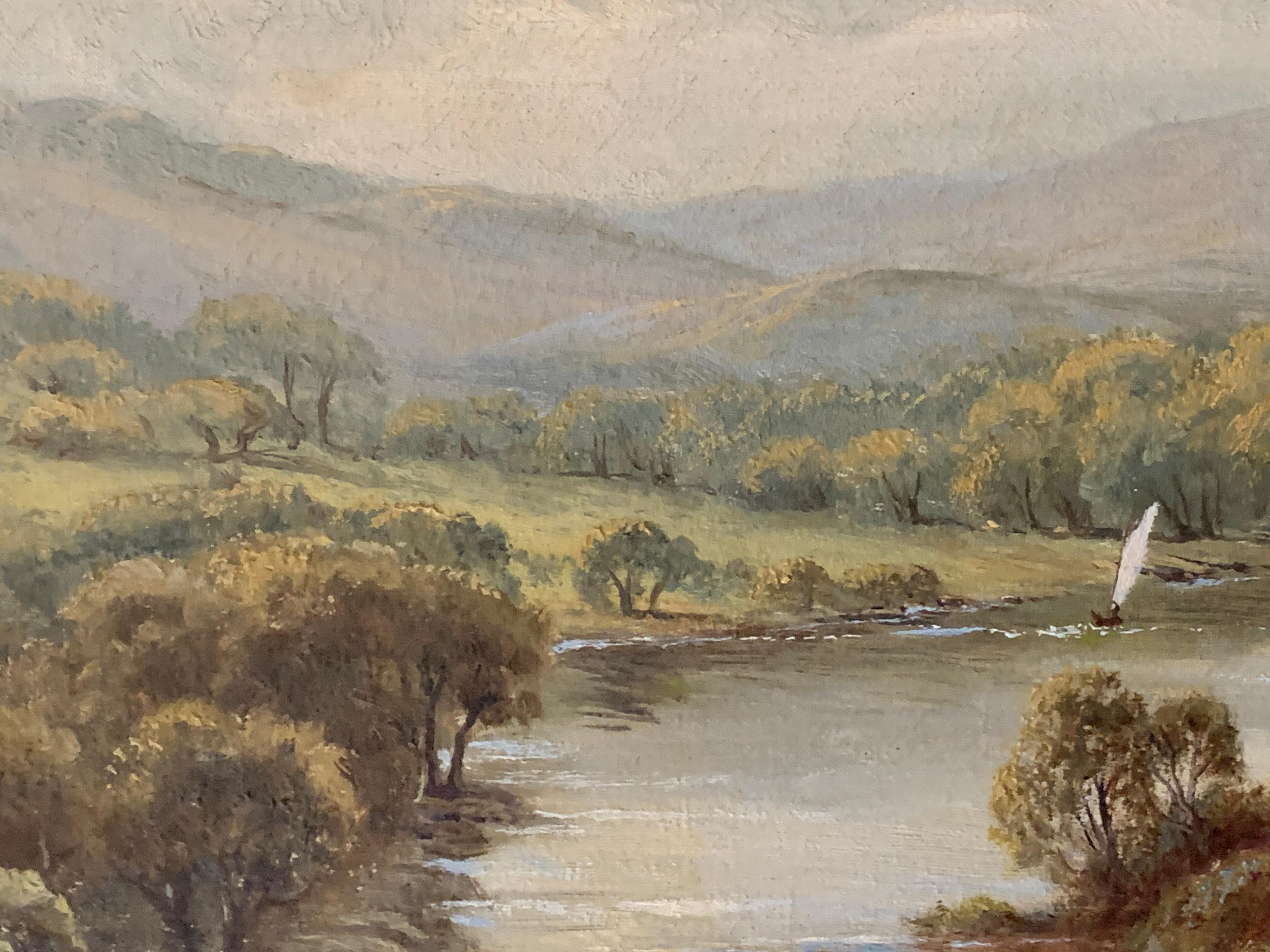 Early 20th century Scottish Highland landscape, the River Usk , Scotland For Sale 3
