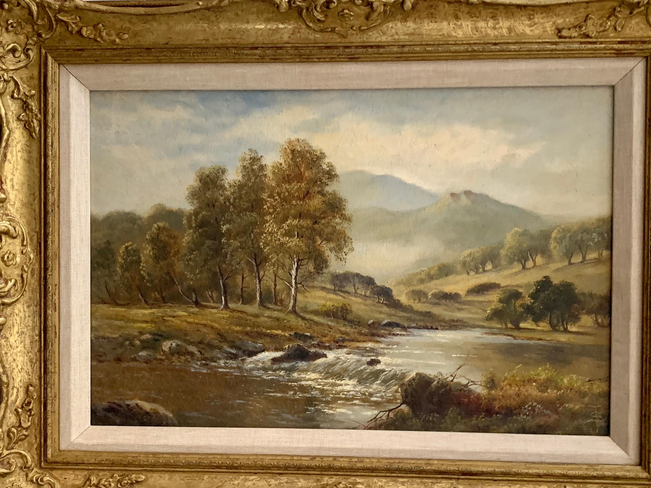 Wonderful early 20th-century oil on canvas depicting a view of the Scottish highlands known as the Trossachs.

Sidney Yates Johnson was an active painter during the late Victorian period through the 1920s in the Uk. 

Johnson was a prolific painter