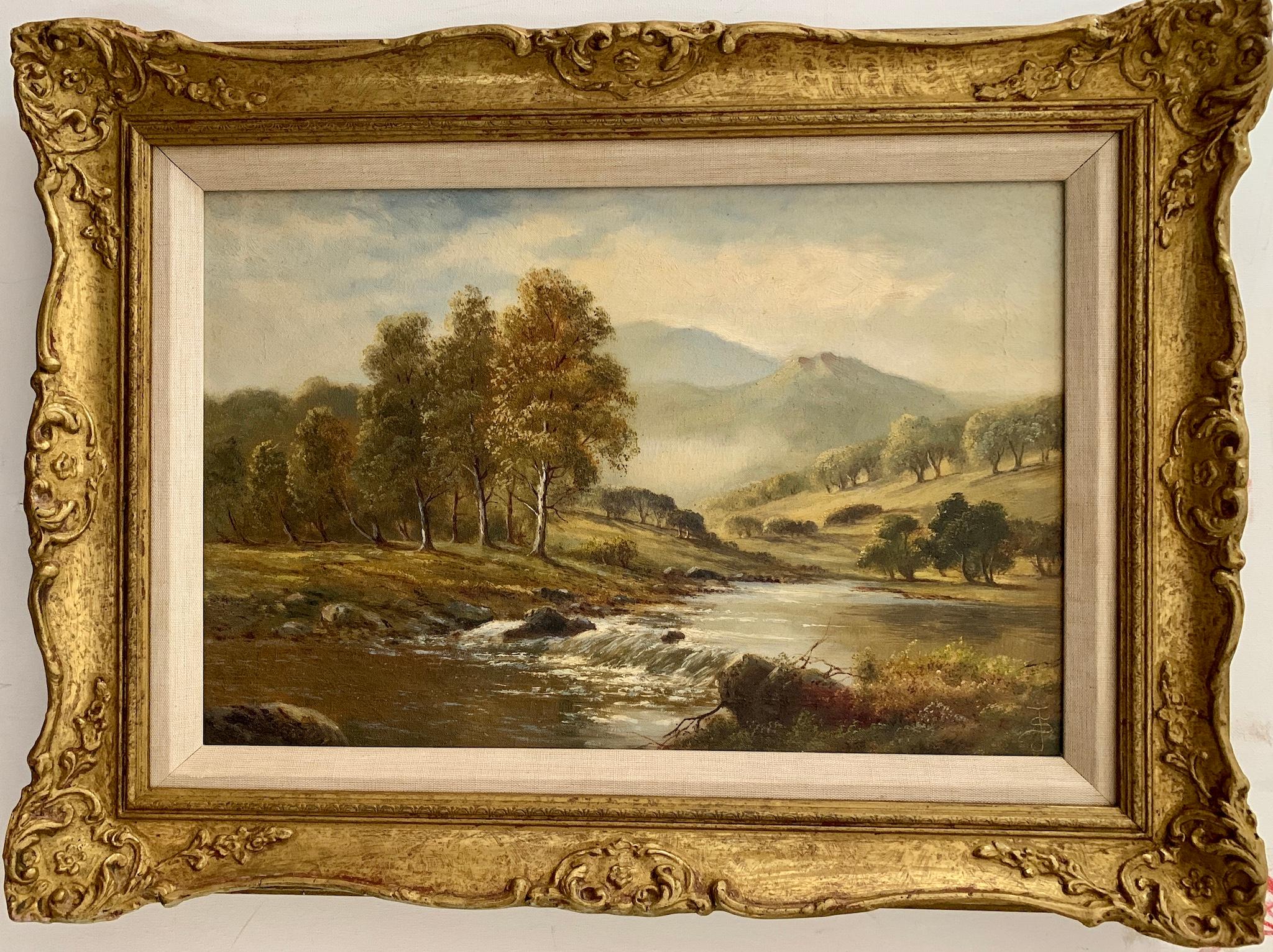 Sidney Yates Johnson Landscape Painting - Early 20th century Scottish Highland landscape, the Trossachs, Scotland