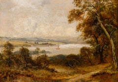 Sidney Yates Johnson (fl. 1890-1926) - Framed Oil, Rail Sails on the Estuary
