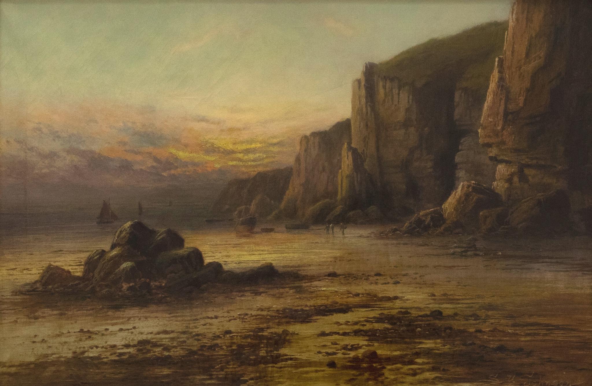 Sidney Yates Johnson (fl.1890-1926) -Early 20th Century Oil, Sunset On The Coast 1