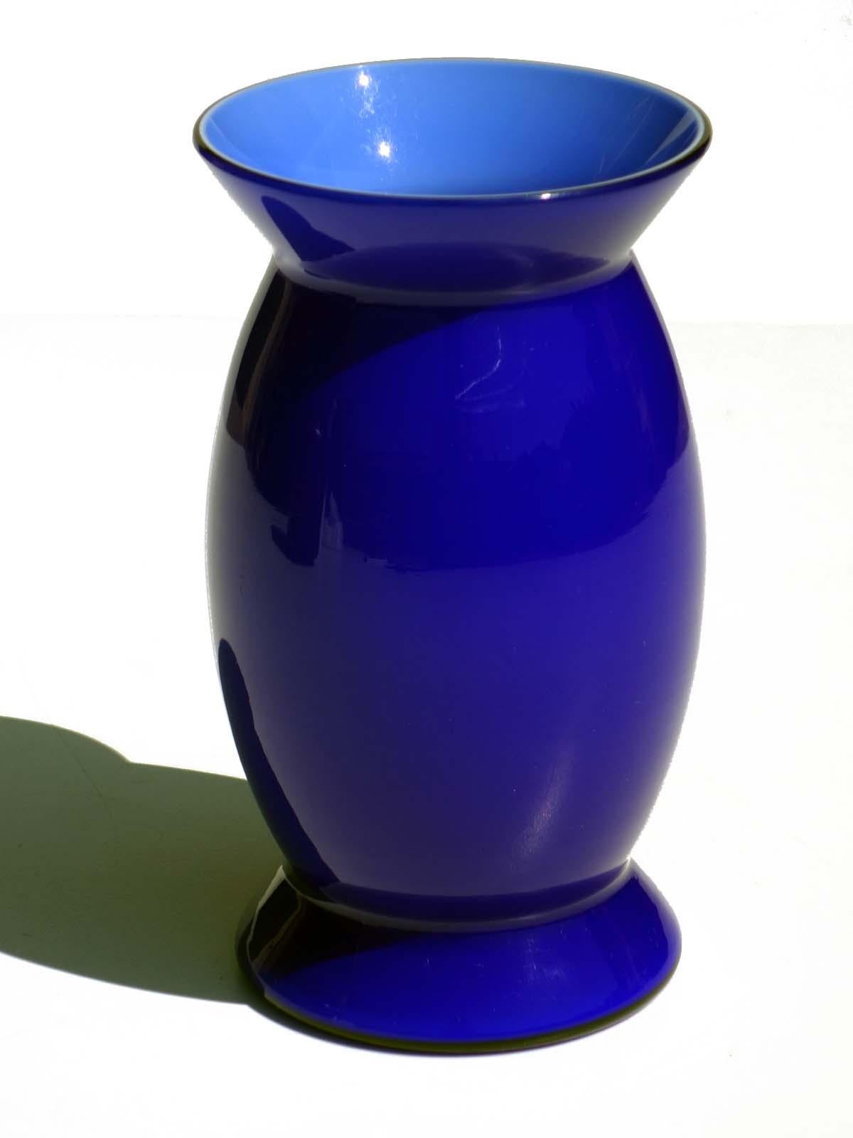 Blue glass Murano vase
