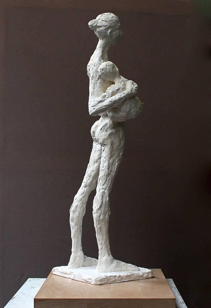 Title: Petite Maman, 2016, Paris, France,
Sculpture by French Artist Sidonie Laurens

Dimensions: 73 cm X 21 cm X 19 cm in terracotta.

Signed and numbered by the artist. 

The sculpture comes with its vanished clear wood plinth, that brings